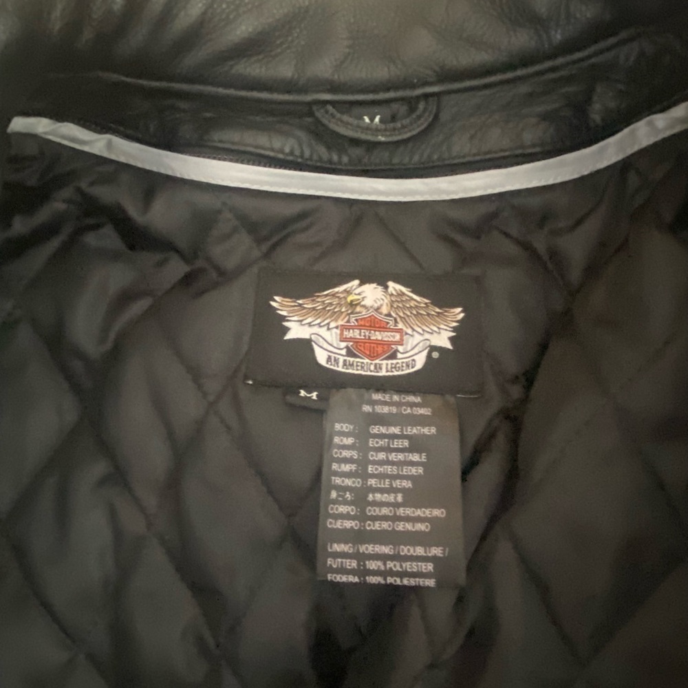 Harley Davidson Women’s leather Jacket w Zip liner​​​​​​​​ - Picture 8 of 9